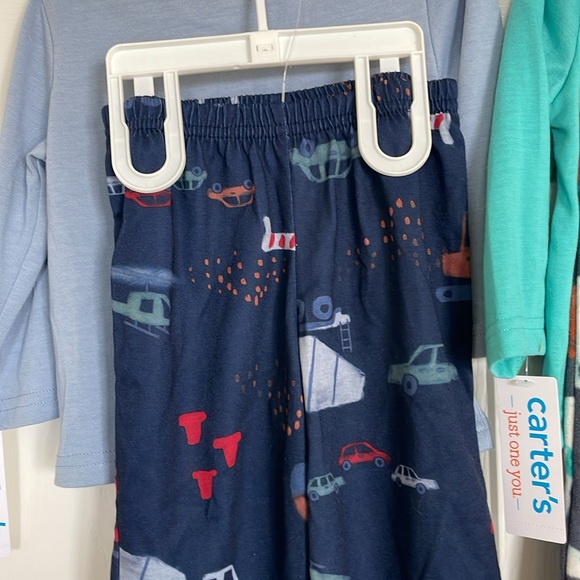NEW! Set of Two Carter's 12M Baby 2pc Pajama Sets - Long Sleeve & Pants - Picture 8 of 13